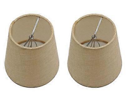 2pcs Fabric Lampshade Small Lampshade Clip On Bulb Retro Style Lamp Shade Barrel Lamp Shade Accessory
