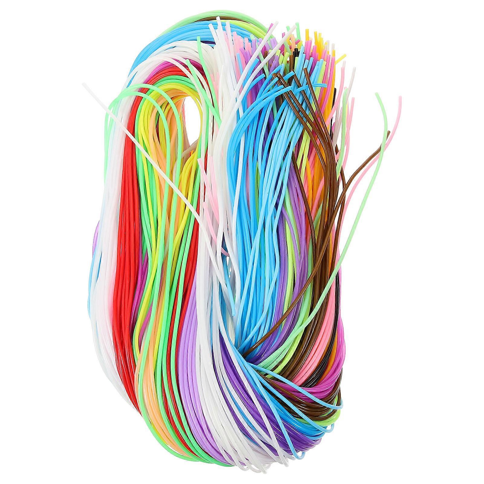 200 adet Renkli Örgülü Halat PVC Örgülü Tel Plastik DIY Örgülü Halat DIY Örgülü Dize