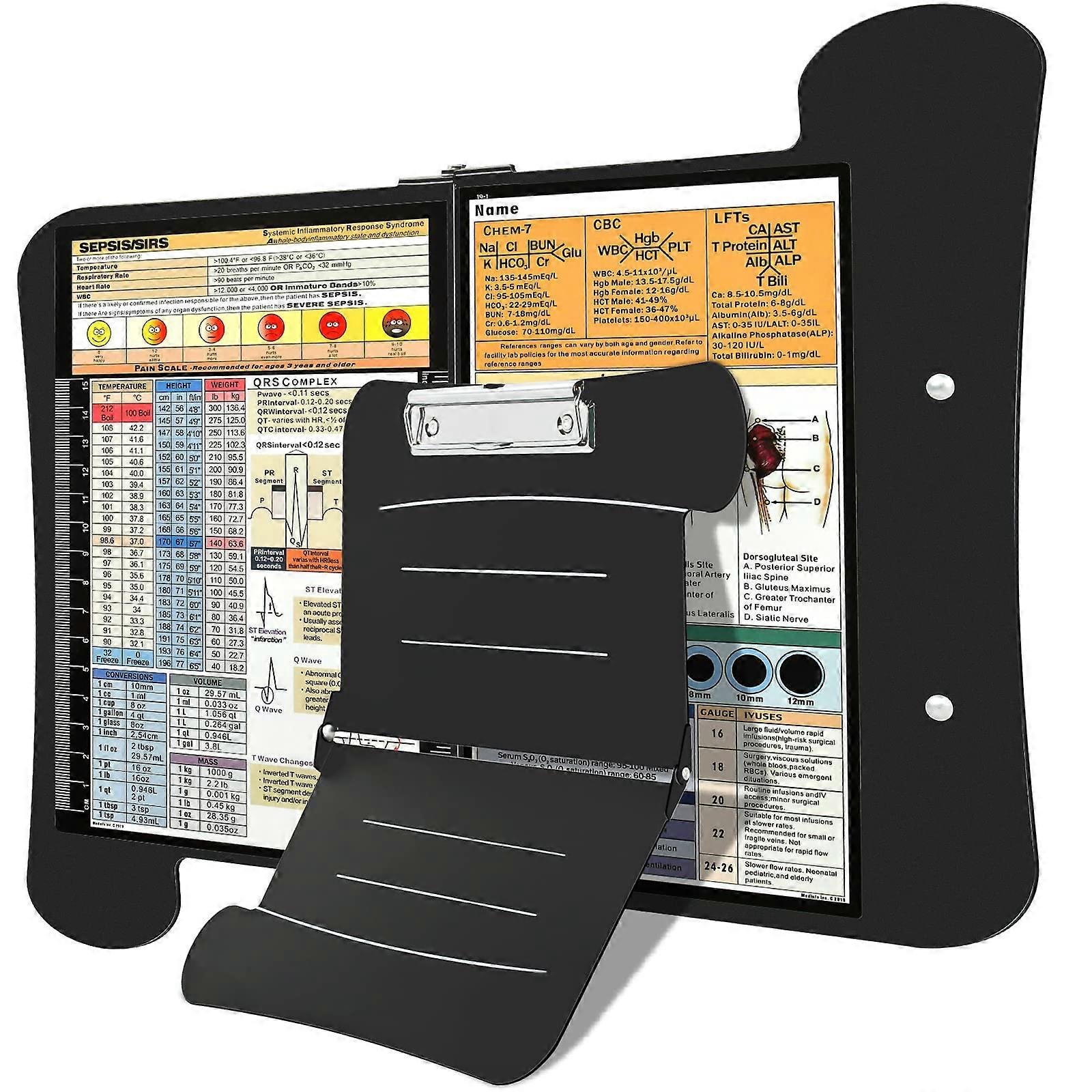 New Nursing Edition Clipboard Folding Pocket Reference Clipboard for Office Home