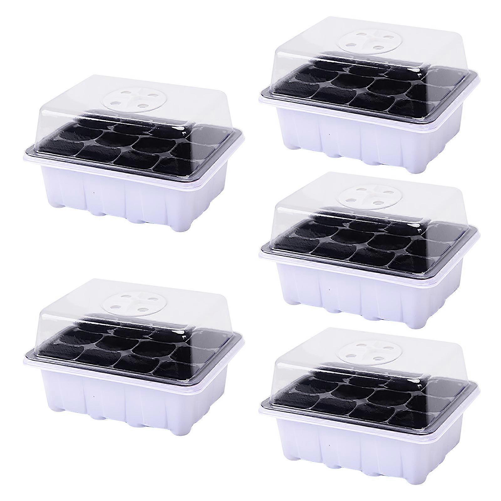 Indoor Propagation Box Greenhouse Propagation Set Tray With Lid And Ventilation 5PCS