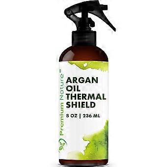 Premium Nature Argan Oil Hair Protector Spray - Thermal Heat Protectant Against Flat Iron - Sulfate Free & Natural Prevents Damage Dryness Breakage & 