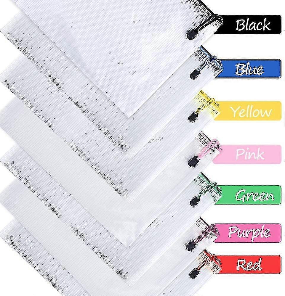 21pcs documenttas A5 rits portemonnee zakken plastic mesh documentmappen