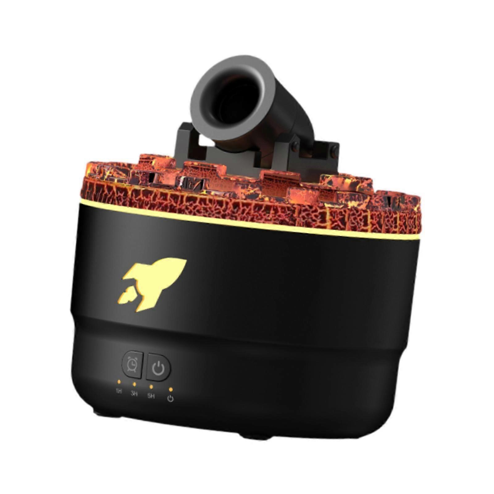 Essential Oil Diffuser UK Plug Imitation Flame Pattern 280ml for Office Home White