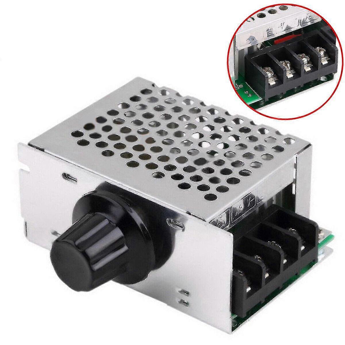 4000w Ac 220v Voltage Electronic Regulator Dimmer Motor Speed Controller Module(silver+black)(1pcs) Good