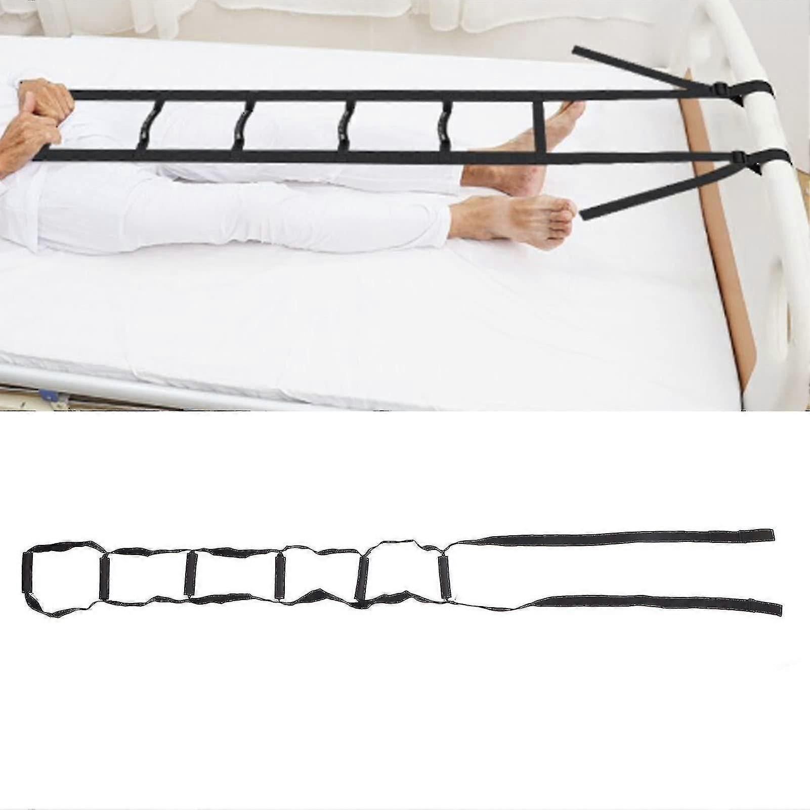 Bed Ladder Assist With Hard Handle ,sit Up Helper With Adjustable Length-pull Up Rope Ladder (5 Handle)