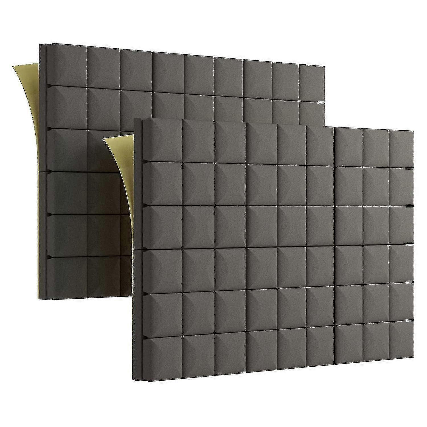 12pcs Adhesive Acoustic Foam Panels Sound Proof Foam Panels 2 X12 X12inch Sound Insulation Foam,9 B Zekai Walkbee  SZRH A-F