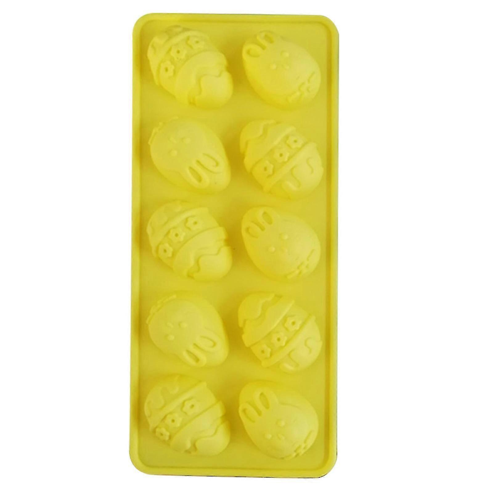 Pascua Silicona 10 Cavidad Molde Diy Chocolate Cupcake Cake Muffin Baking Mold