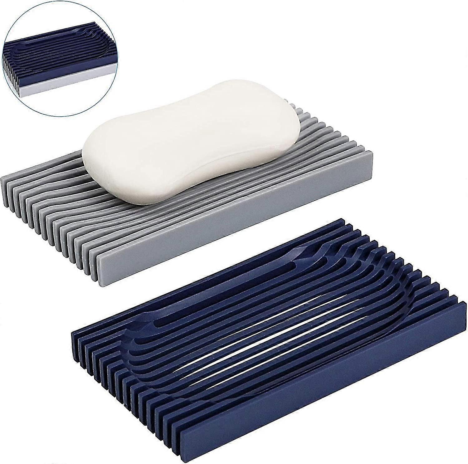 Shower Soap Dish, 2 Pcs Soap Holder For Shower Bathroom Kitchen Sinks,4465