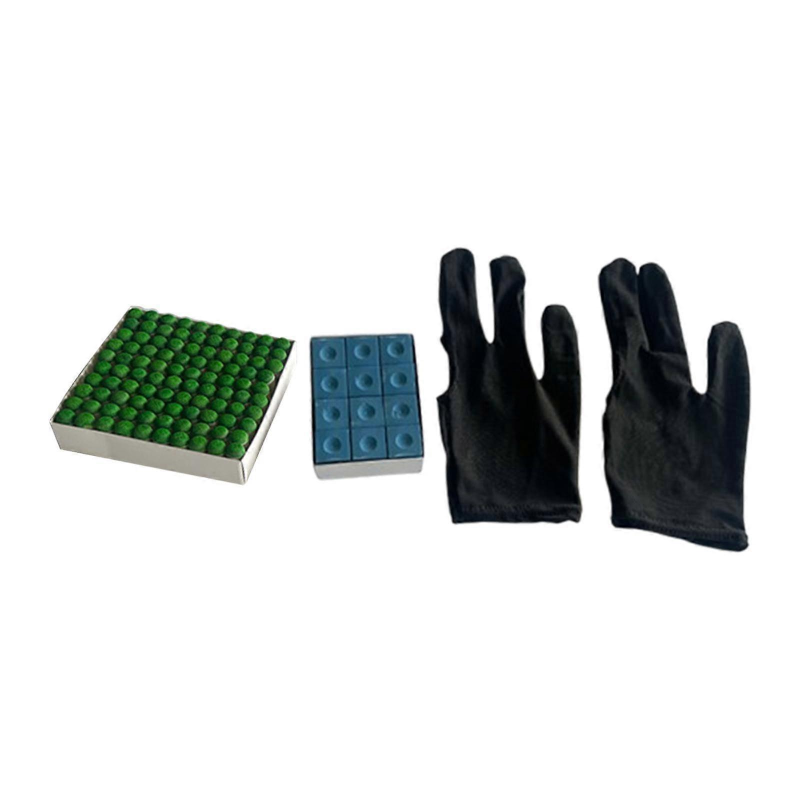 100x / Set Bilardo İpuçları Yüksük Değiştirme Tebeşir Parçaları ile Çok Fonksiyonlu