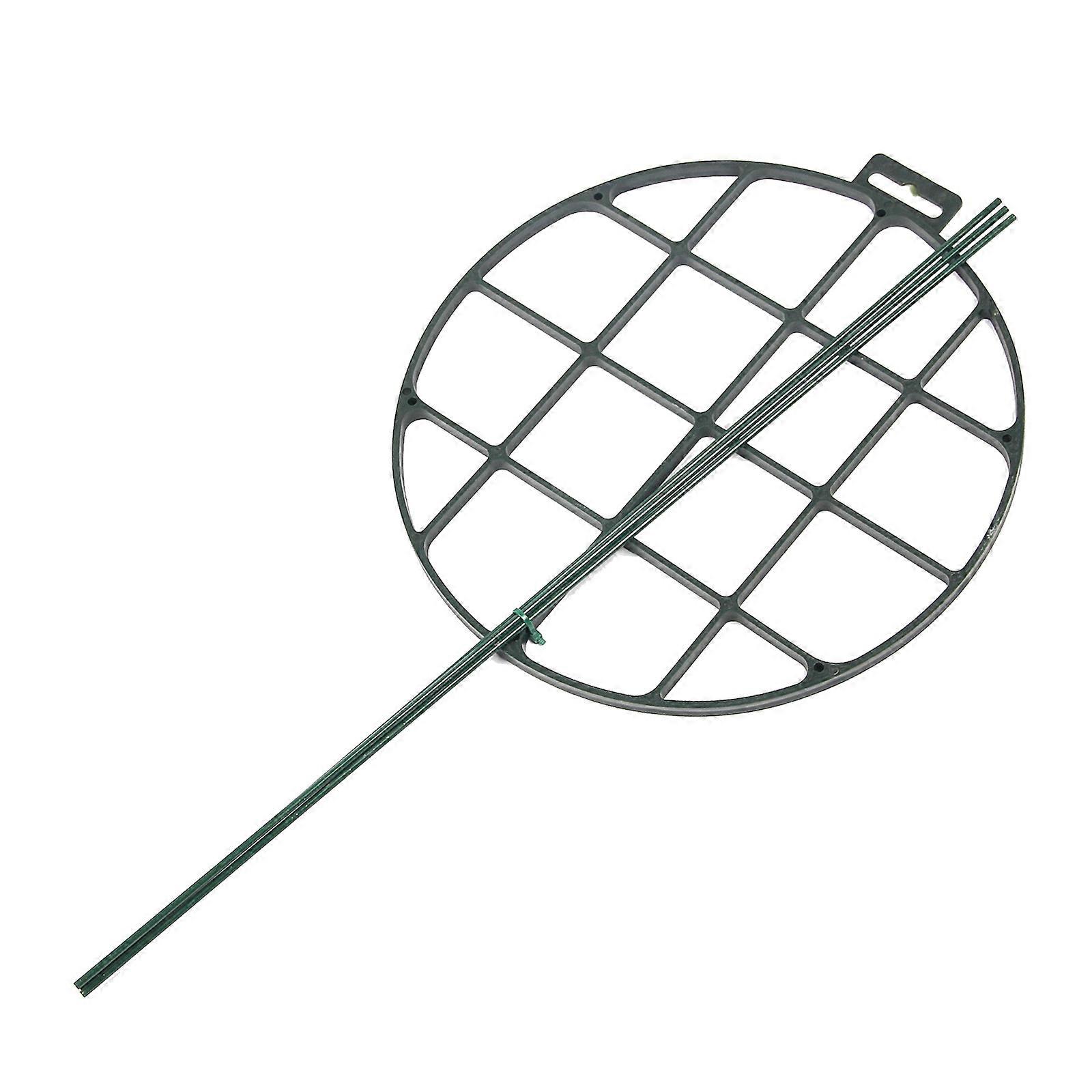 Plastic Flower Support Rings, 32cm Diameter with Iron Support Stakes