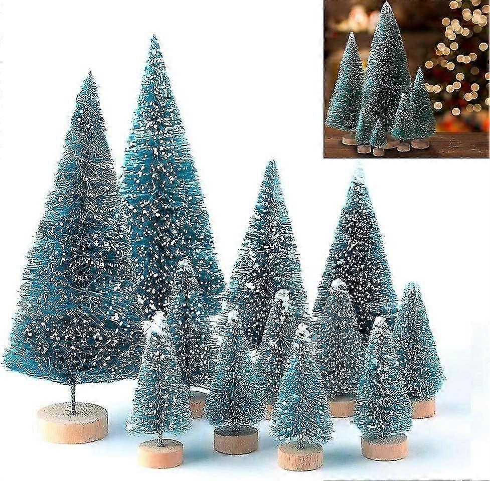 Mini Model Christmas Tree Desktop Ornament DIY Decorative Model 28 Pieces