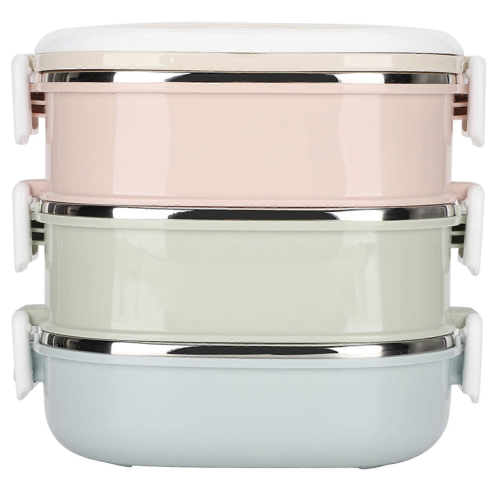Lunch Box Portable Stainless Steel Insulated Thermal Food Container for Student Children,3 Layer 2700ml
