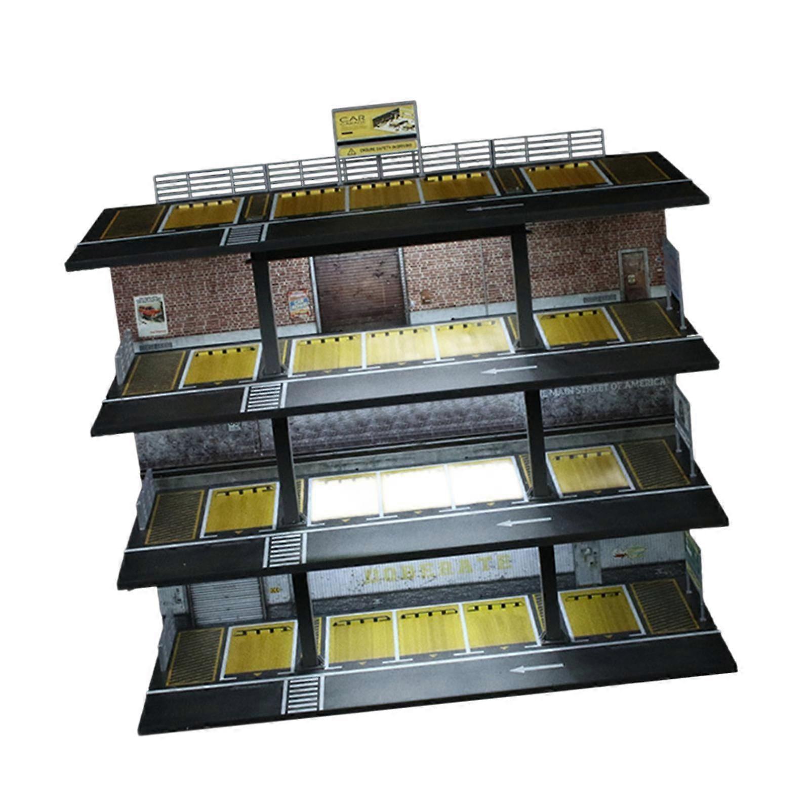 1:64 Diecast Car Display Case Showcase cu lumină pentru ziua de naștere Cadou Mașini de jucărie American