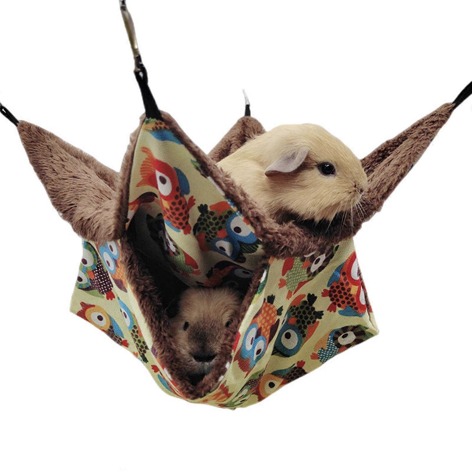 Hammock Birds Plush Hanging House Small Animals Squirrel Double Layer Hammock Beds Parrot Nest Squirrel Warm House L