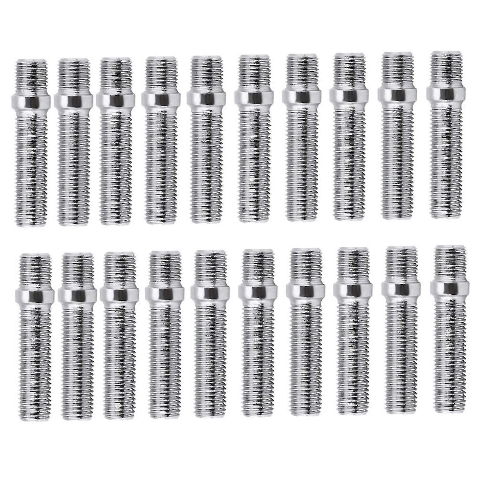 20pcs 50mm Extended Wheel Stud Conversion 12x1.5 to 12x1.5 Screw Adapter compatible with A4 1998-2008