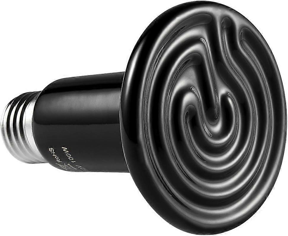 E27 100W Emitter Pet Heater Bulb Infrared Ceramic Heater, Reptile Lamp for Amphibian, Snake, Bird, Turtle, Cat, Dog