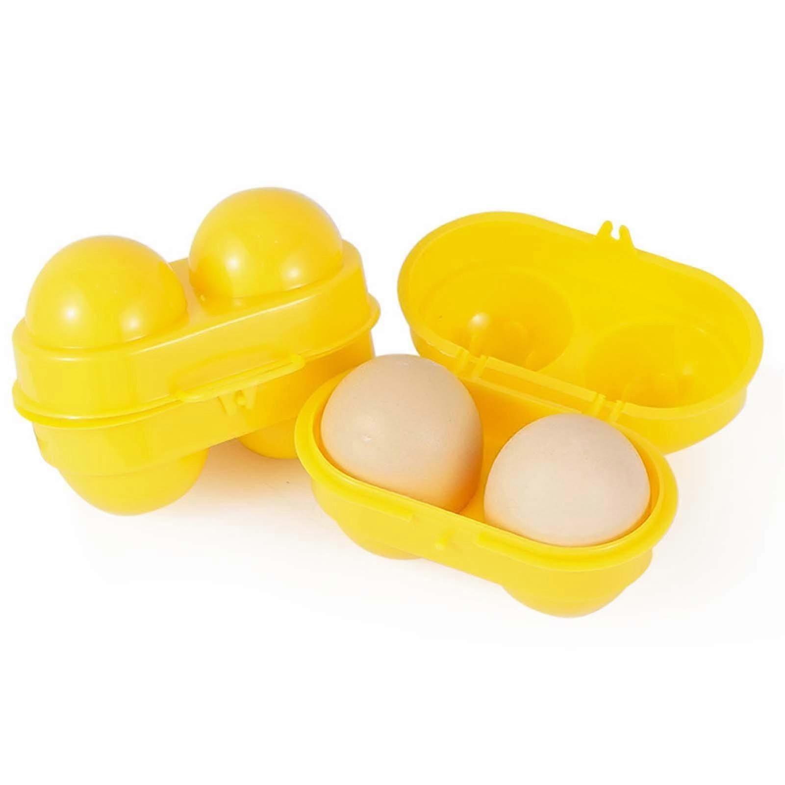 2 Grid Plastic Egg Holder Reusable Portable Eggs Carrier for Camping Picnic BBQ Hiking