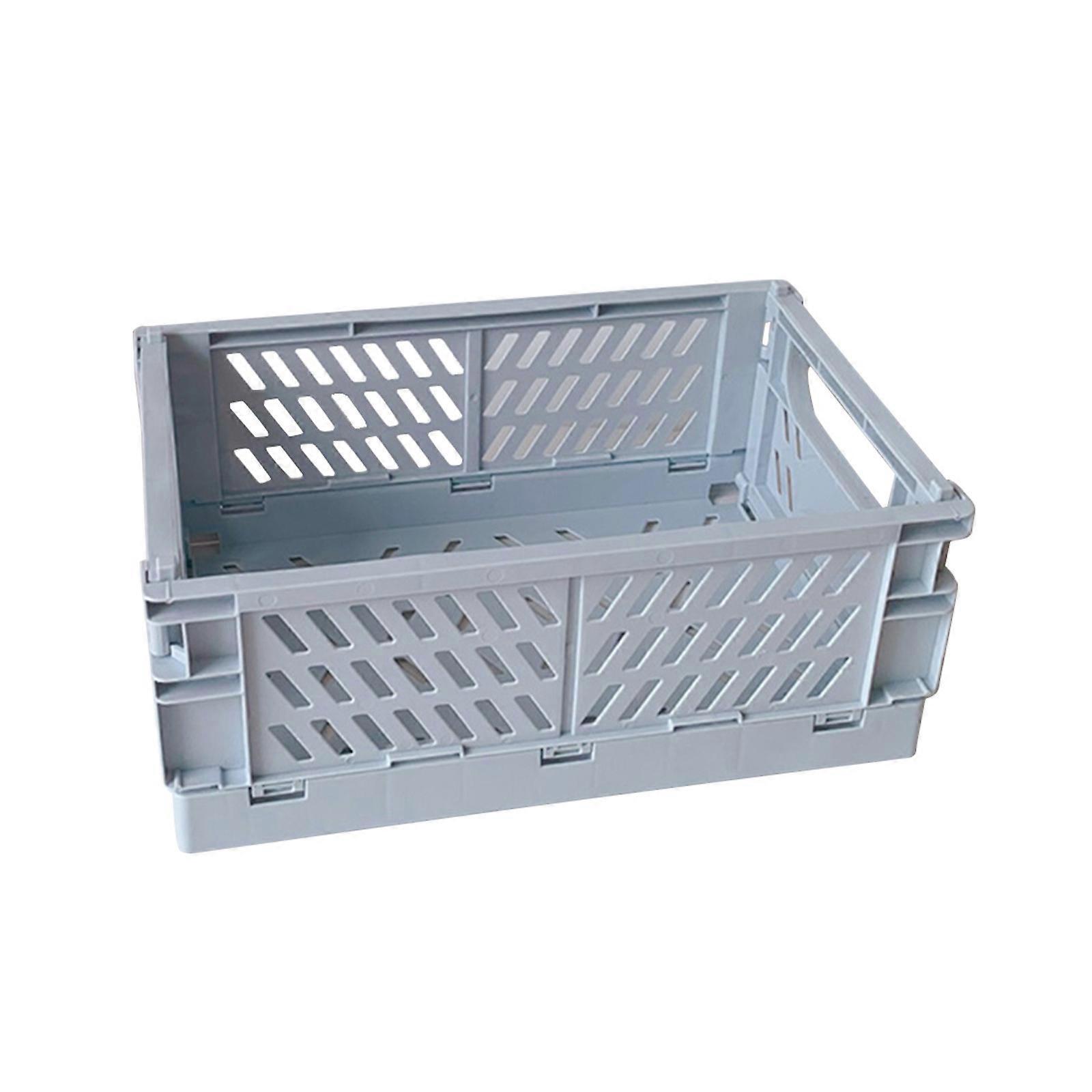 Mini Foldable Plastic Storage Basket For Organizing Crates With Handles For Desks And Bedrooms