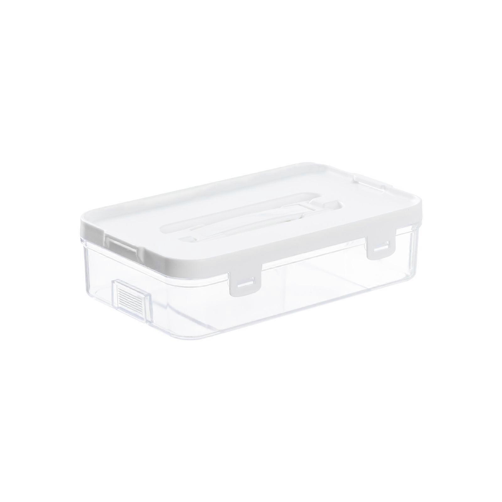 Clear Plastic Storage Container with Lid & Handle – Multipurpose Craft Organizers, Stackable Storage Box for Pencils, Markers, Crayons