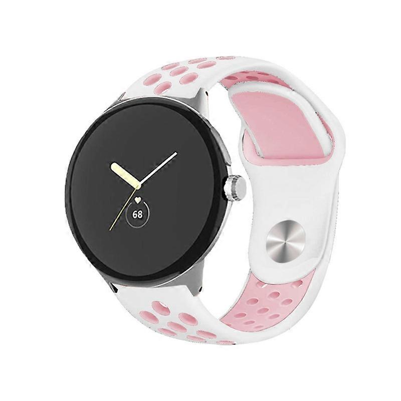For Google Pixel Watch Two-color Reverse Buckle Silicone Watch Band