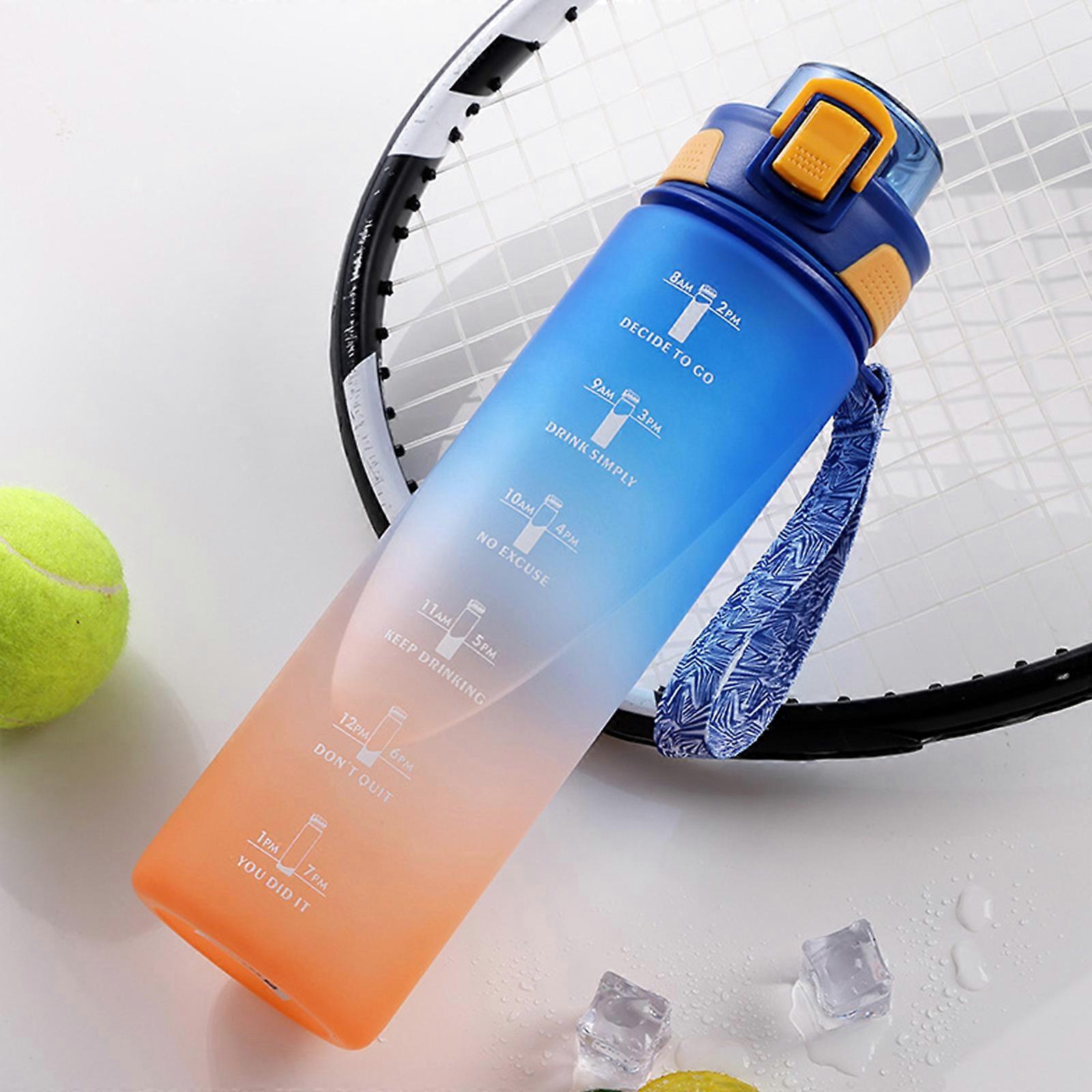 Single Hand Operations Water Bottles Gradients Hydratation Water Bottles for Fitness Enthusiasts and Commuters Pink