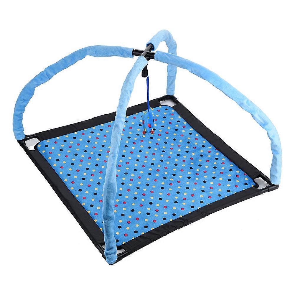 Pet Cat Play Tent with Soft Pad Mat, Interactive Fish Toy, Indoor Cat Activity Shelter, Durable and Spacious Design