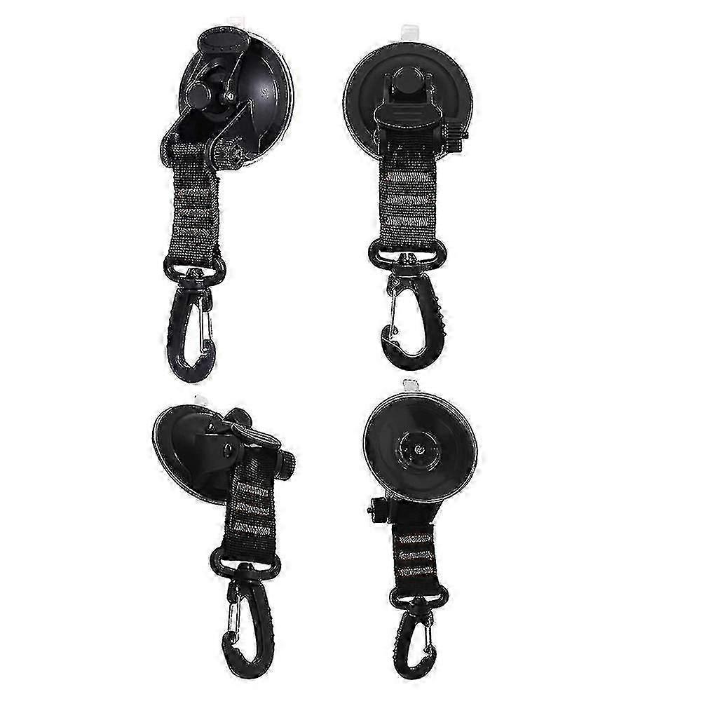 Heavy Duty Suction Cups With Hooks Upgraded Car Camping 4pcs