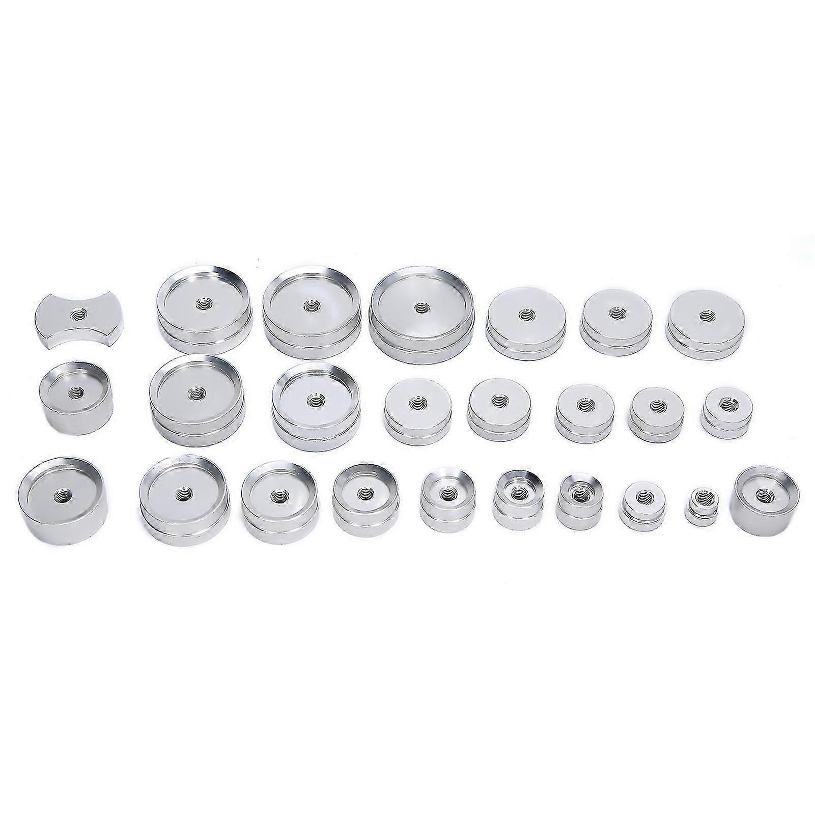 25pcs Capping Machine Dies Aluminum Alloy Watch Back Case Closer Dies for Watchmaker