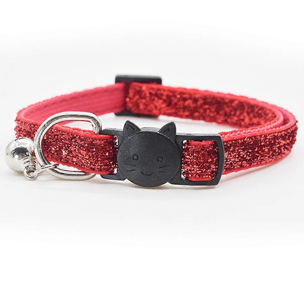 Stylish Cat Collar, Plaid Design Cat Collar with Adjustable Size, Soft and Durable Nylon Material, Quick Release Buckle And Detachable Bell For