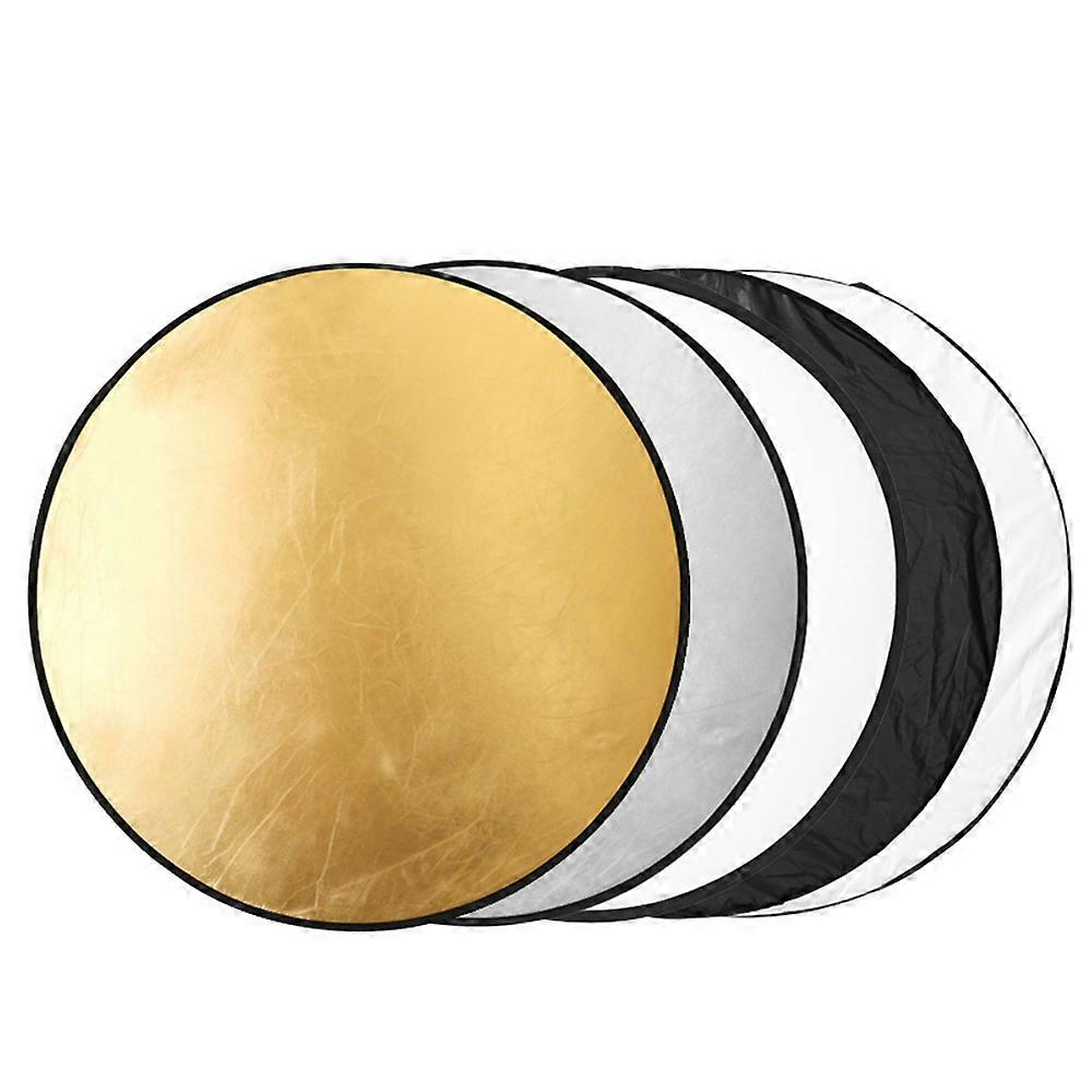 5-in-1 light reflector (diameter 60 cm) - foldable and portable, suitable for cameras, reflectors, studios, light diffusers