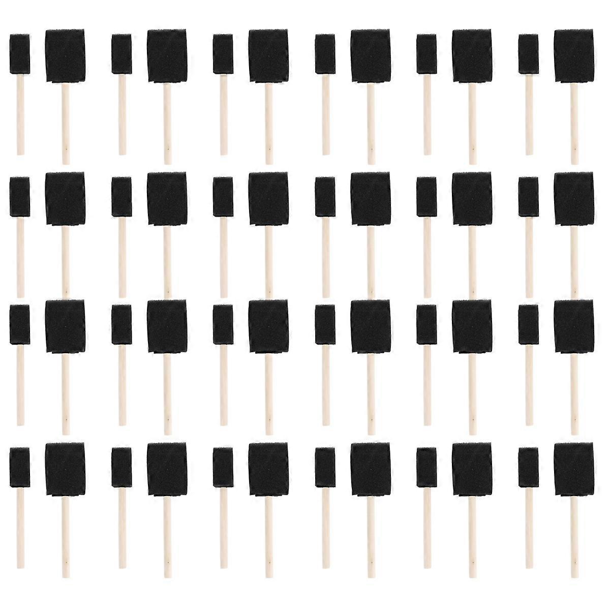 Foam Paint Brushes, Includes 50 Sponge Brushes, 25 x 1 Inch Brushes and 25 x 2 Inch Brushes, Art Sup