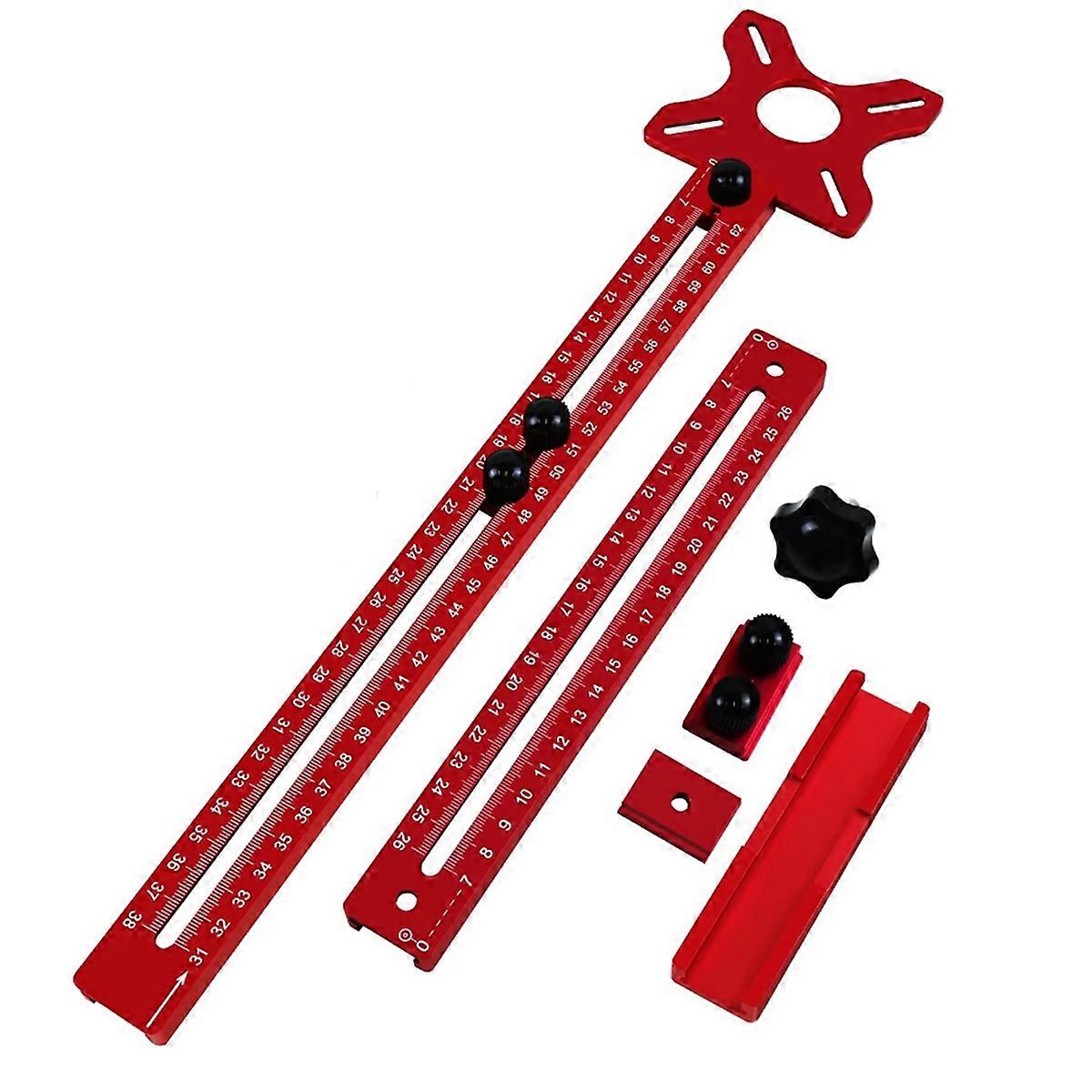 3-in-1 Router Fresatura Groove Staffa, 9-61cm Raggio Router Cerchio Taglio Jig, Armadio in Alluminio Hardwa