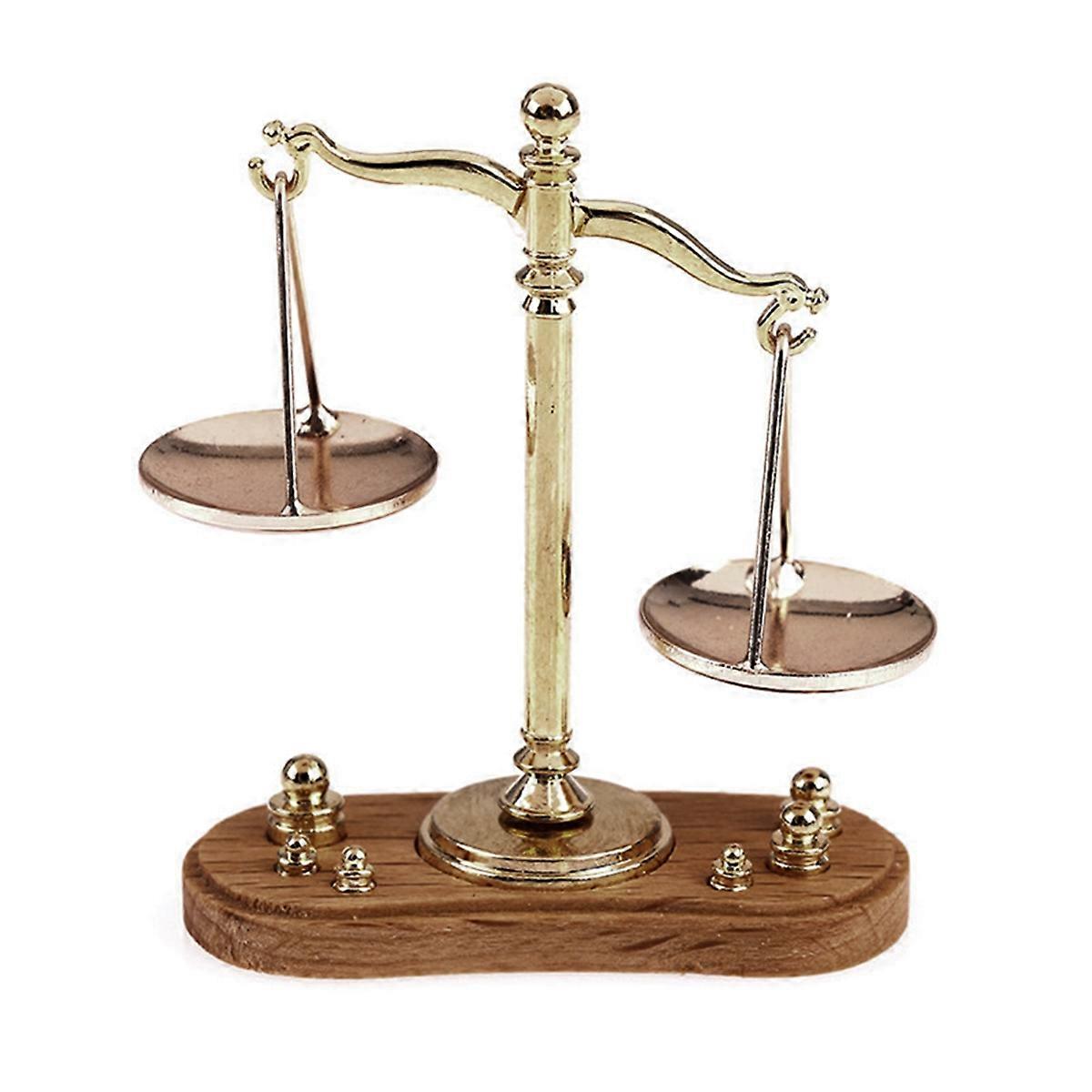 Mini Vintage Balance Scale Ornaments, Antique Justice Scale Model