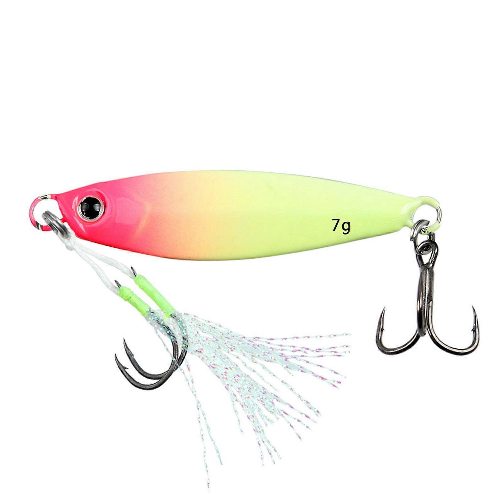 Metall Jig Löffel Angelköder Harter Swimbait Leuchtend Angelköder Kunstköder Angeln Jigging Haken Spinner Köder B