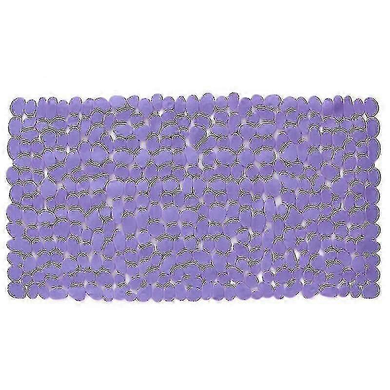 Rectangle Cobblestone Bath Mat Anti-slip Cushion For Bathroom 88*40cm(88*40cm)(pink)