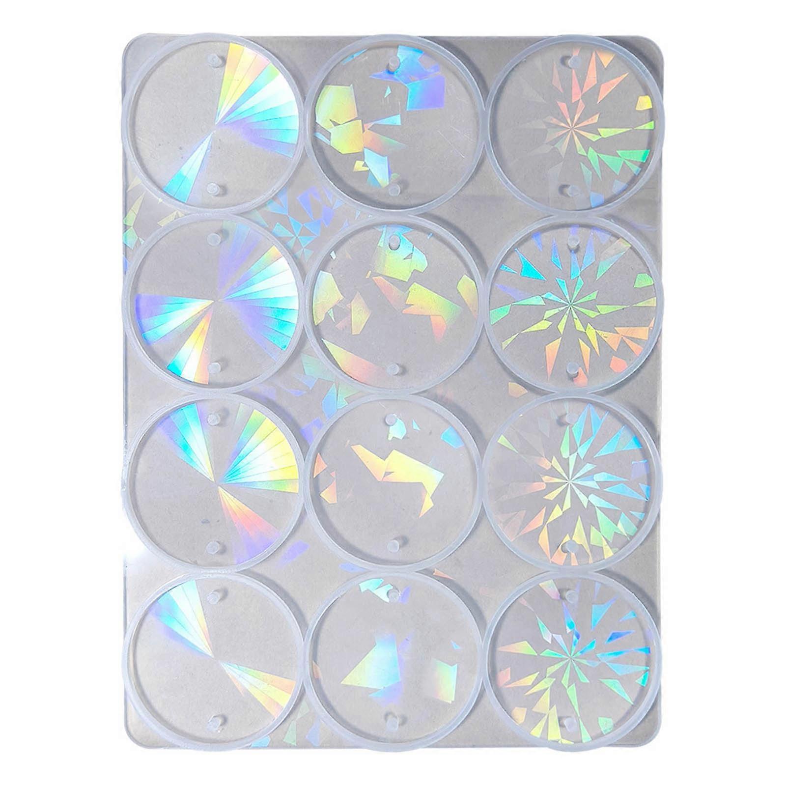 Easy to Use Silicone Mold Circular Wind Chime Casting Mold Holographical Pendant Making Mould for DIY Enthusiasts  White
