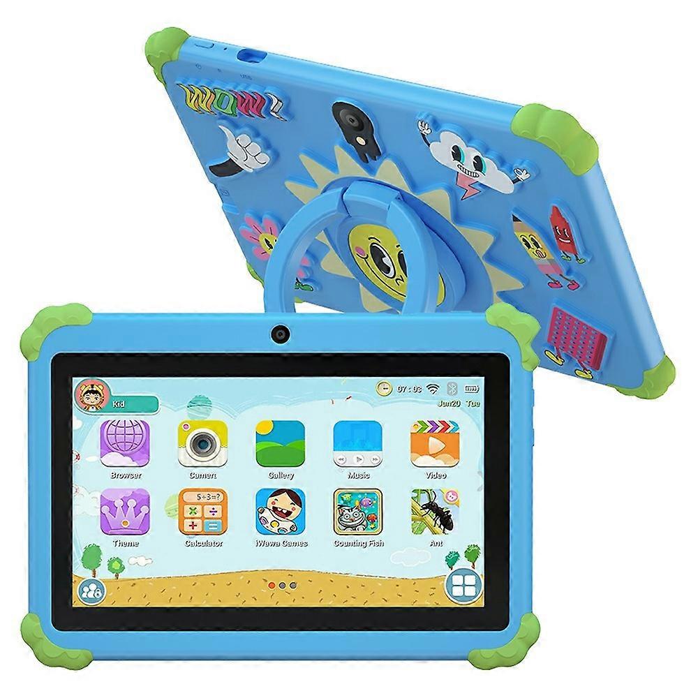 Q88 7 Inch Android 7.0 Educational Tablet for Kids with Anti Drop Case and Rotatable Kickstand, 1+16