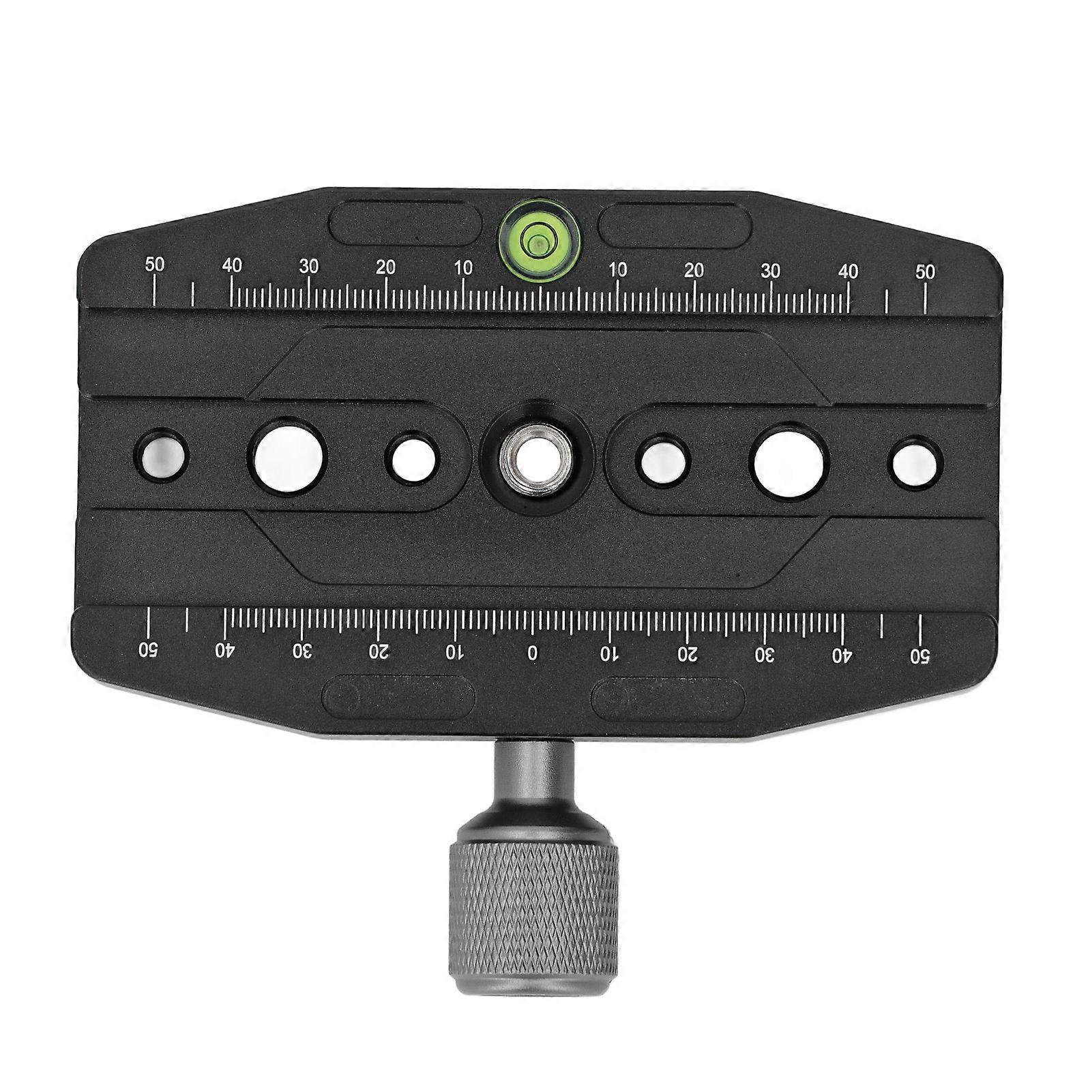 Quick Rlease Plate Clamp Adapter Universal SLR Camera Tripod Quick Release Plate with 1/4in 3/8in Screw Hole and Bubble Level