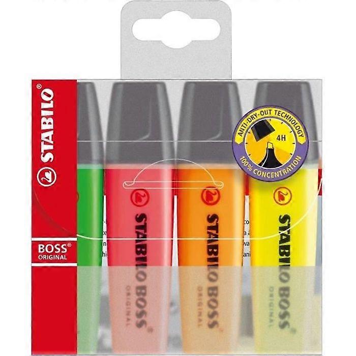 STABILO Packung mit 4 Original Boss Ink Textmarkern