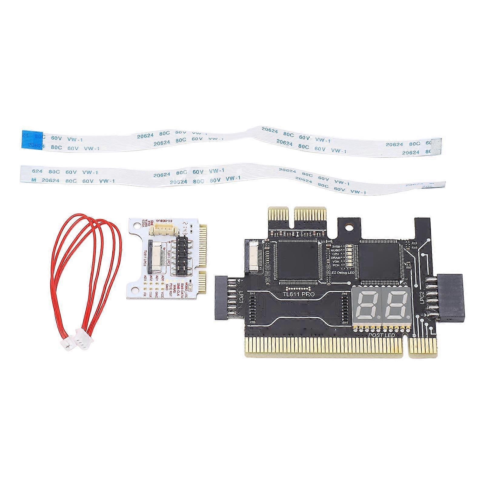 TL611 Pro Mainboard Debug Card TL611 Laptop EC DEBUG Adapter Card Motherboard Analyzer Diagnostic Card for PCI E