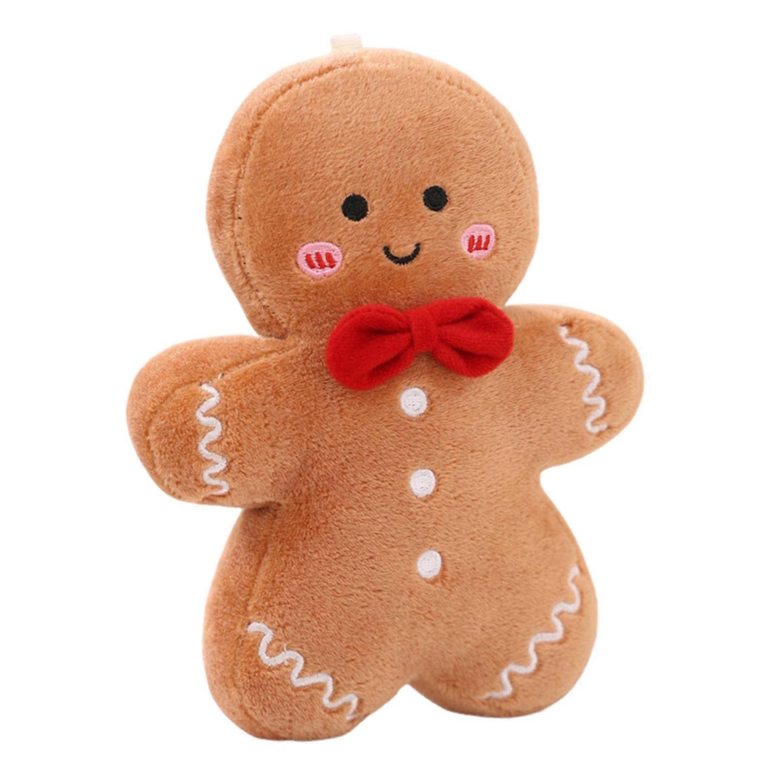 Plushy Gingerbread Man Cushion Doll Washable Realistics Cartoon Plushies Soft Toys for Playing Hugging