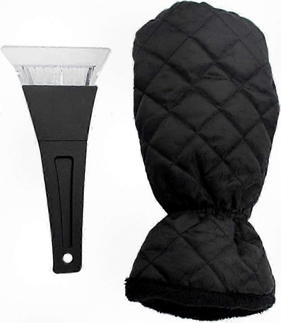 Ice Scraper with Gloves for Car Windshield, Lightweight Snow Removal Tool, Window Cleaning Squeegee