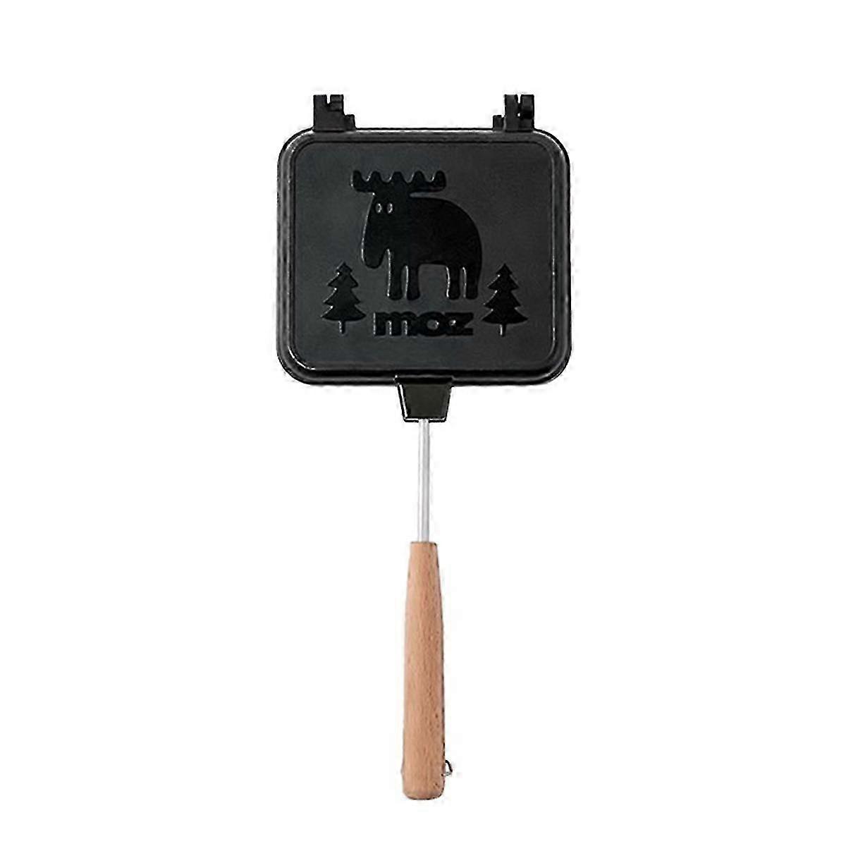 مقلاة ساندويتش مزدوجة الجوانب غير لاصقة قابلة للطي للشواء والقلي للخبز المحمص والإفطار