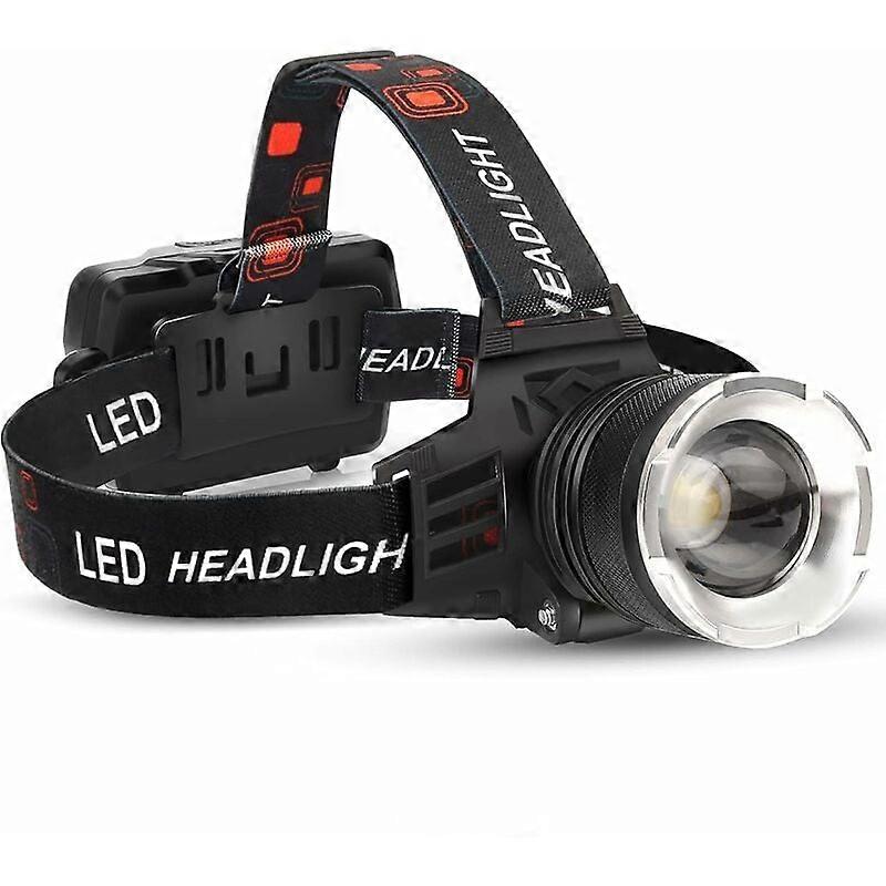 LED Headlamp, 90000 Lumens, Adjustable & Waterproof