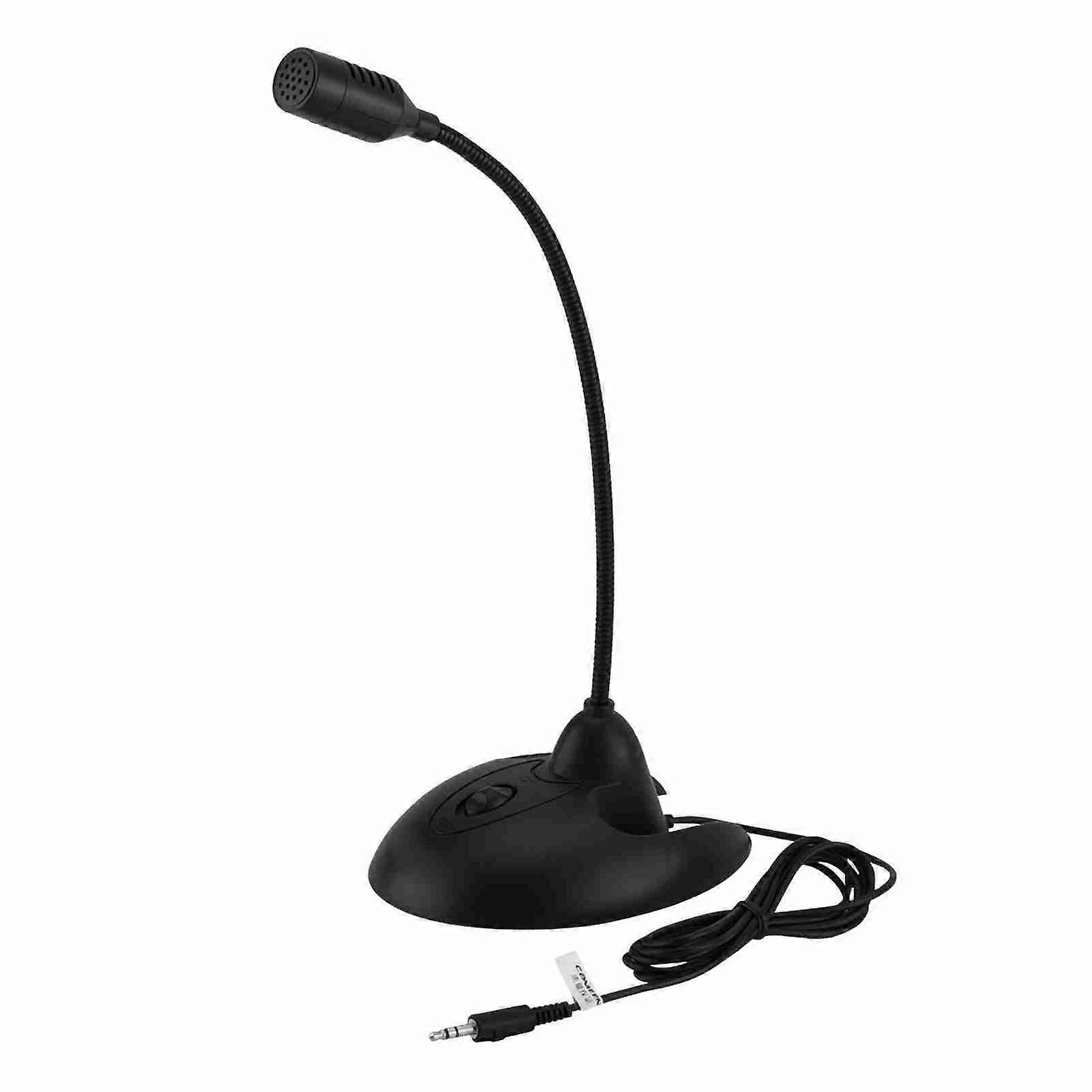 Flexible Gooseneck Desktop Microphone, Stereo Karaoke Microphone (Black)