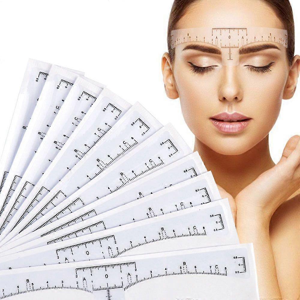 100/50/10pcs Eyebrow Tattoo Stickers Measuring Tool for Permanent Makeup Microblading Tattoo Accessory