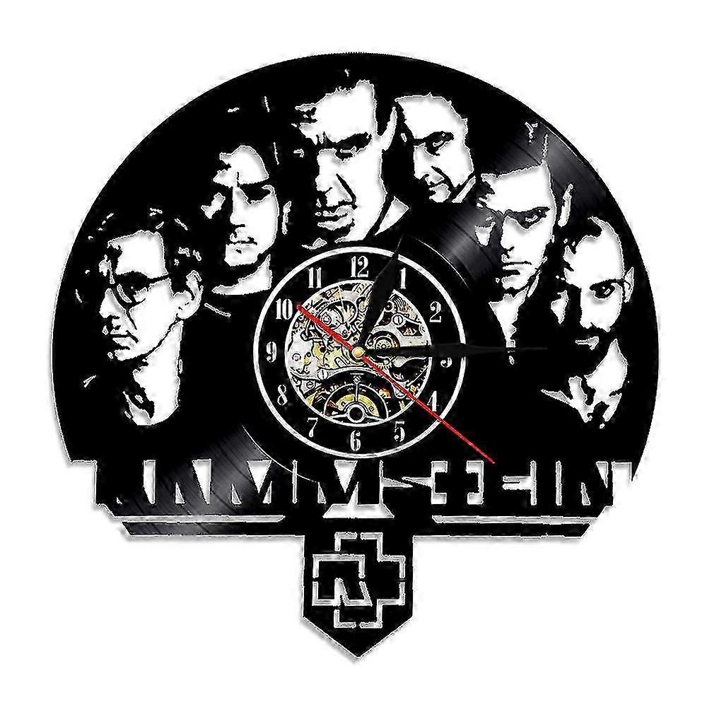 Ruikailucky-クリエイティブビニール時計ヘビーメタルバンドビニールレコードウォールクロックサイレントスイープセコンドウォールアートデコレーションクロック