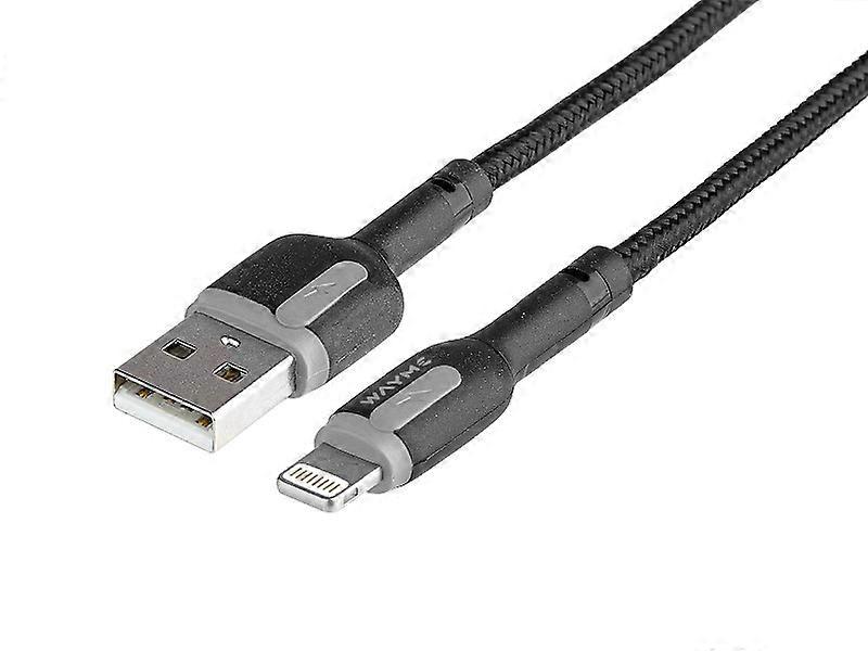 WAYME Mikrofaser geflochtenes Lade- und Synchronisationskabel, 100 cm, USB > Lightning