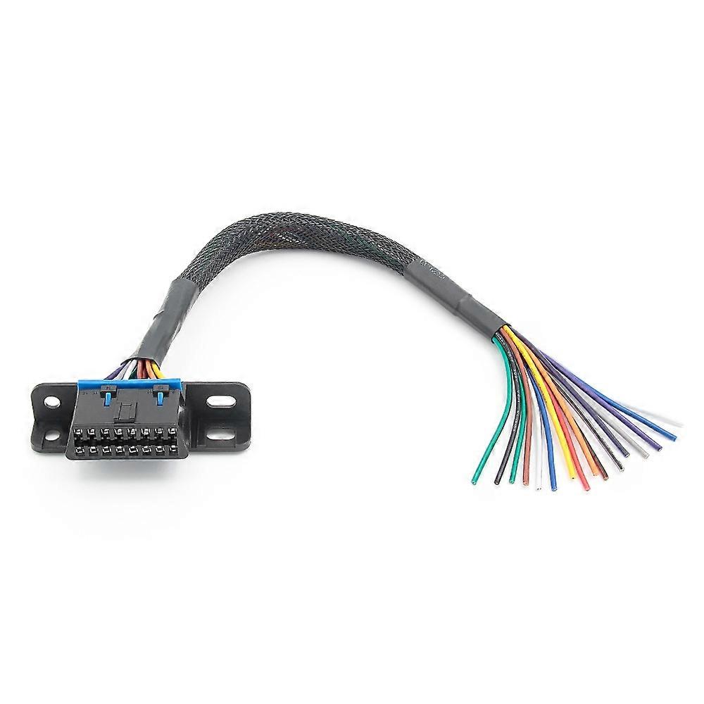 18AWG OBD 16ピンOBDケーブルオープニングラインOBD 2延長ケーブル、ケーブル長:30cm