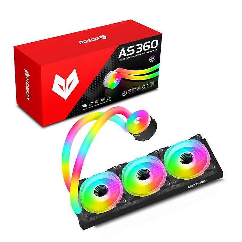 360 PC Water Cooler Radiator Desktop Computer CPU ARGB PWM Cooling Fans 2600R